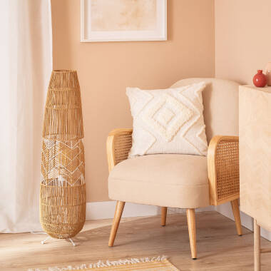 Staande lamp Gevlochten Papier Satie