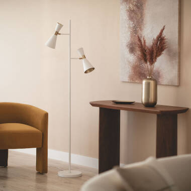 Staande Lamp van Metaal 2 Spots Jigger