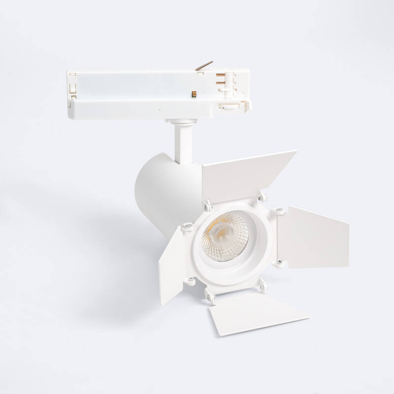 Image of 30W Fasano Cinema Dimmable Selectable CCT LED Spotlight for 3-Circuit Track in White