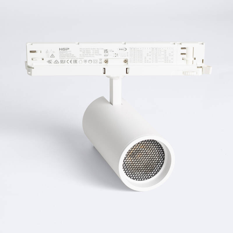 Bild von 3-Phasenstromschiene LED-Strahler 30W Fasano Blendfrei CCT Wählbar Dimmbar DALI Weiss