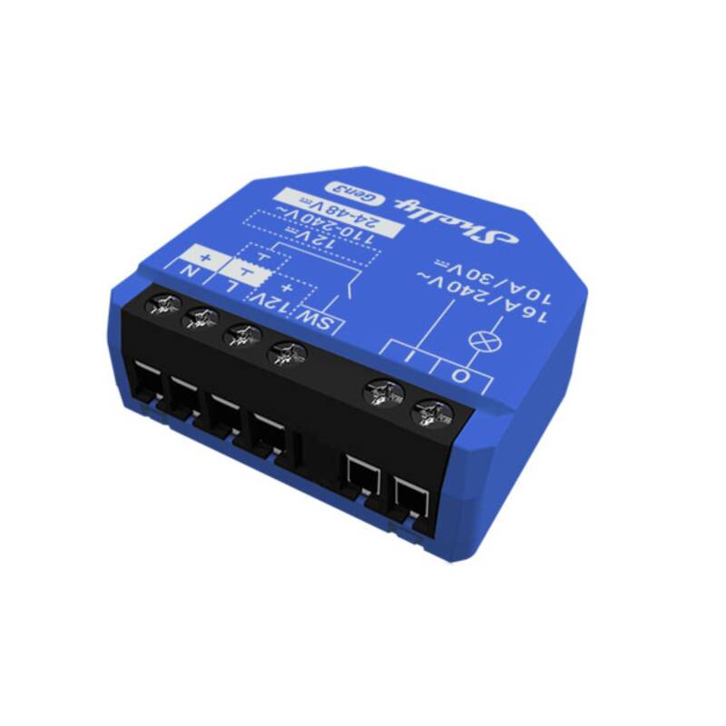 Afbeelding van Shelly 1 Gen3 1-kanaals relais met Potentiaalvrij contact