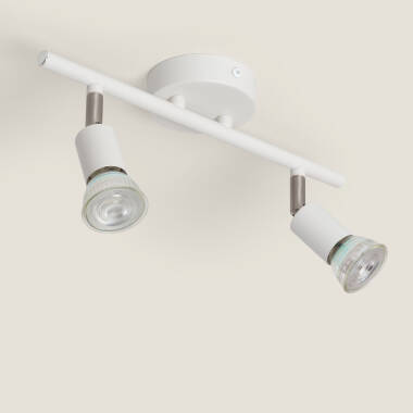 Plafondlamp Richtbaar  Aluminium  Oasis 2Spots Wit