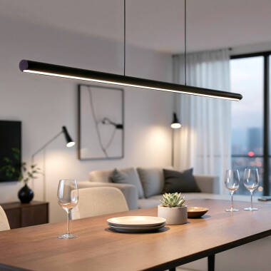 Lampada a Sospensione Lineare LED 30W Alluminio CCT Selezionabile Denzel