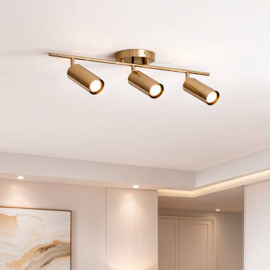 Lampada da Soffitto Metallo Dariel 3 Faretti