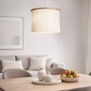 Hanglamp Bamboe en Stof  Noah