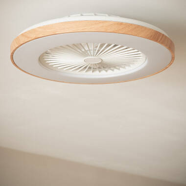 Ventilatore da Soffitto Silenzioso Dhalia Legno 58cm Motore DC