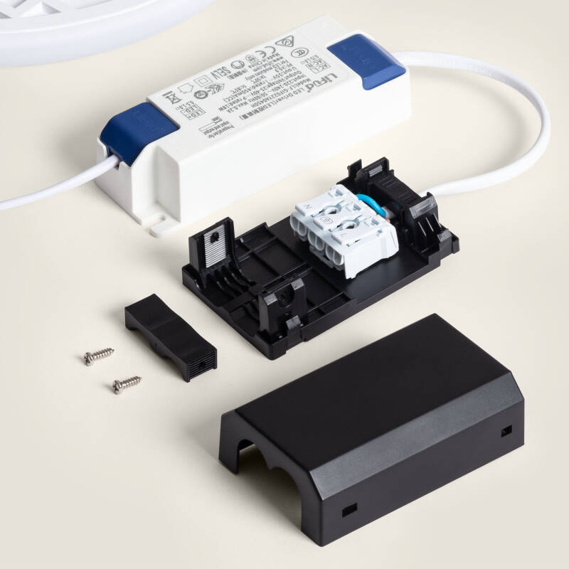 Immagine di Downlight LED 18W Circolare Slim Surface LIFUD Foro Aggiustabile Ø50-190 mm con Scatola di Giunzione