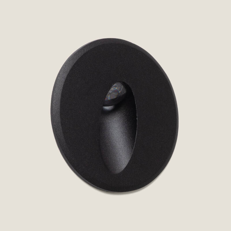 Bild von LED Außenleuchte 3W Einbau Wand Rund Oval Adam