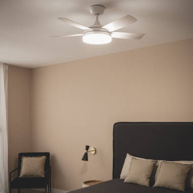 Immagine di Ventilatore da Soffitto Silenzioso Patroclo Bianco 106cm Motore DC