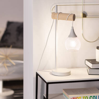 Stolní Lampa ze Dřeva a Kovu Monah