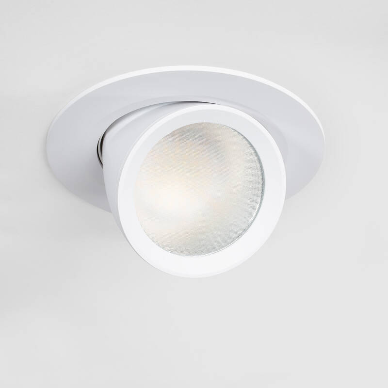 Image de Downlight LED 38W Rond Directionnel Chip OSRAM 120 lm/W LIFUD Coupe Ø 170 mm