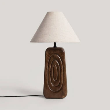 Lampa Stołowa z Drewna Ishana ILUZZIA