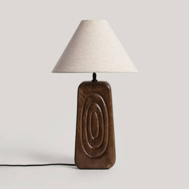 Tafellamp Hout Ishana ILUZZIA