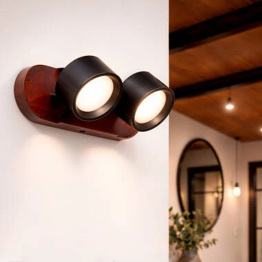 Lampada da Parete LED 10W Metallo CCT Selezionabile Cundra 2 Faretti