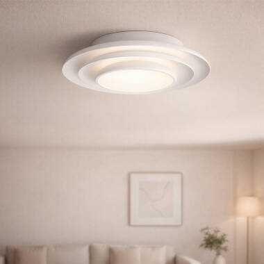 Plafoniera LED 20W Circolare Metallo Ø300 mm CCT Selezionabile Telmor
