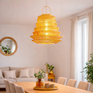 Image of Halima ILUZZIA Rattan Pendant Lamp Ø570 mm