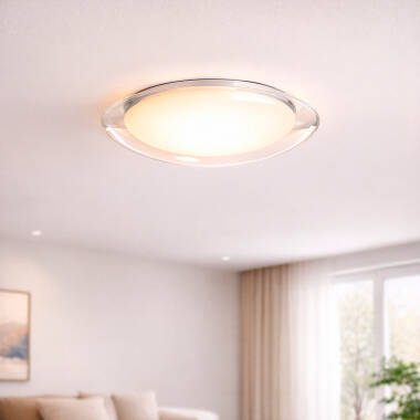 Plafoniera LED 18W Metallo e Metacrilato CCT Selezionabile Camden M