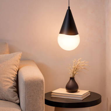 Bild von Pendelleuchte Metall und Glas Tenul