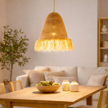 Hanglamp Rotan Rahan en  Jute ILUZZIA