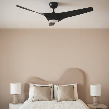 Afbeelding van Stille Plafondventilator Egina Zwart 132cm DC Motor