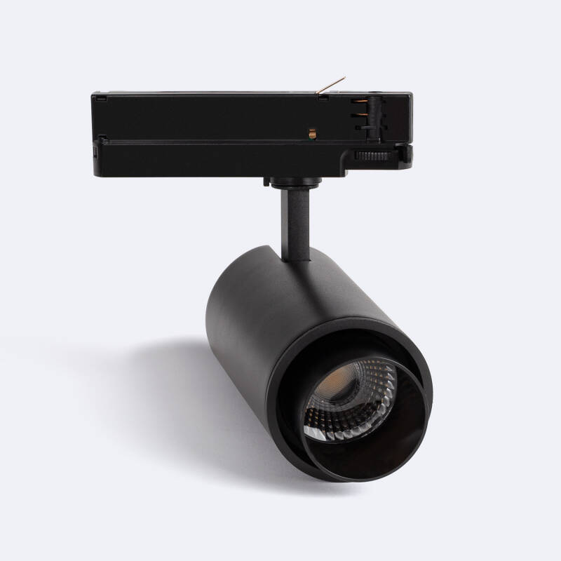 Bild von 3-Phasenstromschiene LED-Strahler 40W Fasano Cilindro CCT Wählbar Dimmbar Schwarz