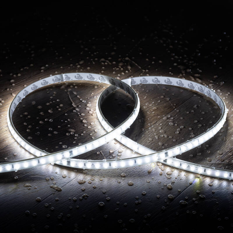 Bild von LED Streifen Dimmbar 220V SMD Selbstgleichrichtend 120 LED/m Rolle 20m 8,5W/m 750lm/W Breite 10mm Schnitt 10cm IP65