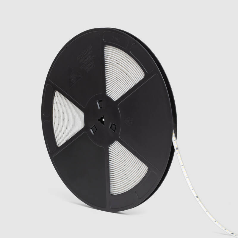 Striscia LED Regolabile 220V SMD Autorettificata 120 LED/m BOBINA 20m 8,5W/m 750lm/m Larghezza 10mm Taglio 10cm IP65