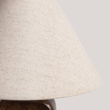 Bild von Tischlampe Holz Ishana ILUZZIA