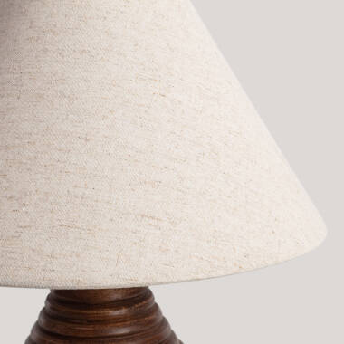 Image de Lampe à Poser Bois Akriti ILUZZIA