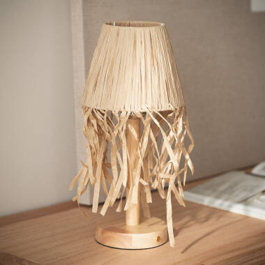 LED Tischlampe 1W Tragbar aus Holz mit wiederaufladbarem USB-Akku Soure