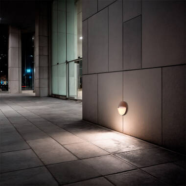 Image de Balise Murale Extérieure LED 3W Saillie Rond Jade