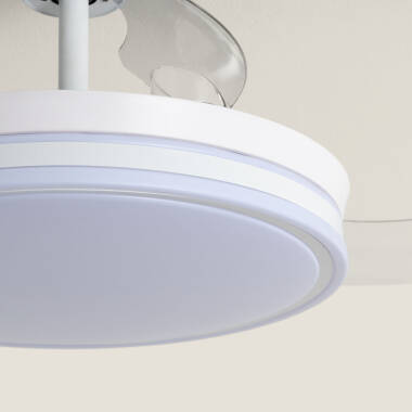 Bild von Deckenventilator mit Licht, geräuscharm, DC, einziehbare Flügel, Dalori Evo