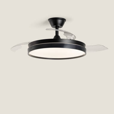Bild von Deckenventilator mit Licht, geräuscharm, DC, einziehbare Flügel, Kaios