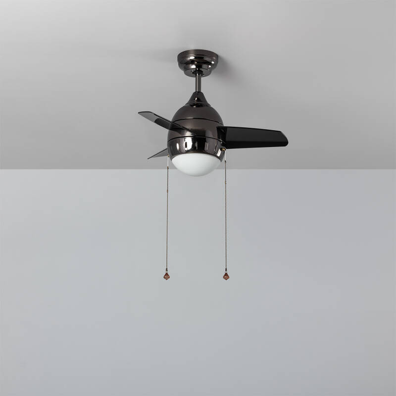 Bild von LED-Deckenventilator Schwarz 66cm Modern
