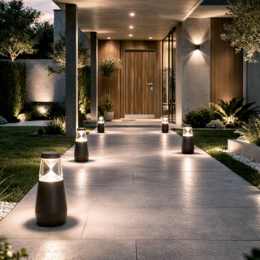 Obrázek 30cm Zahradní LED Sloupek 9W Přisazený Danko