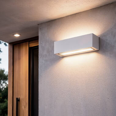 Immagine di Applique da Parete per Esterni LED 18W Alluminio Illuminazione Doppia Luce CCT Selezionabile Gropius