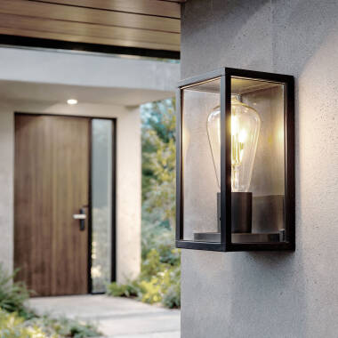 Atrium Aluminium & Glass Outdoor Wall Lamp