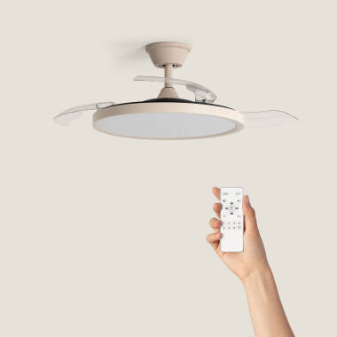 Deckenventilator mit Licht, geräuscharm, DC, einziehbare Flügel, Kleon