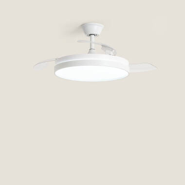 Bild von Deckenventilator mit Licht, geräuscharm, DC, einziehbare Flügel, Kaios