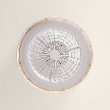 Afbeelding van Plafondventilator met lamp, stille DC-motor, katoen Alma