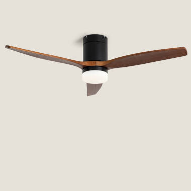 Bild von Deckenventilator mit Licht, geräuscharm, DC, Holzflügel, Leros