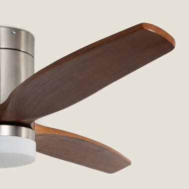 Bild von Deckenventilator mit Licht Lautlos DC Holzflügel Leros