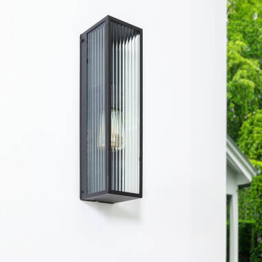 Image of Taiga Outdoor Metal & Glass Wall Lamp 