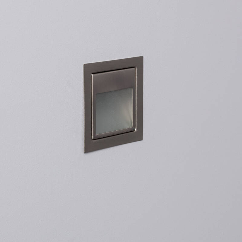 Image of Larry 1.5W Steel Recessed LED Wall Light