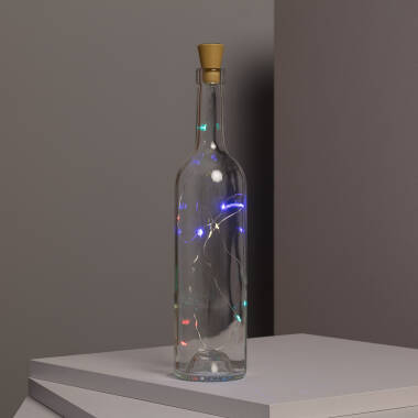 Bild von LED-Girlande Solar Aussen Draht für Flaschen