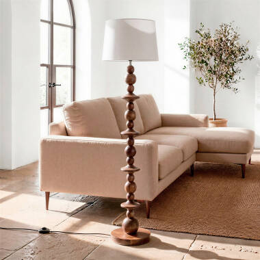 Bild von Stehleuchte aus Holz Tanish 