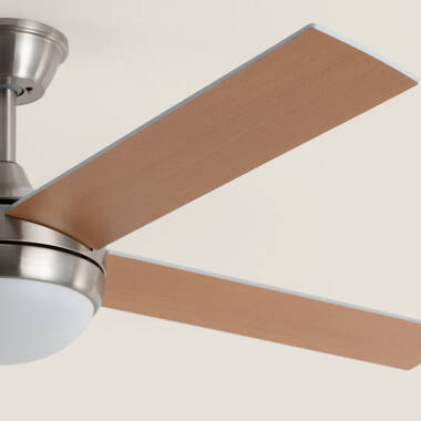 Image de Ventilateur de Plafond avec Éclairage Silencieux DC Pales en Bois Navy Evo