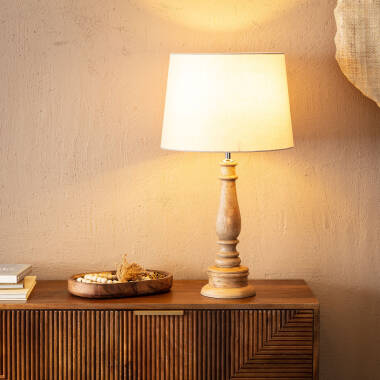 Image of Dinnka Wooden Table Lamp ILUZZIA 