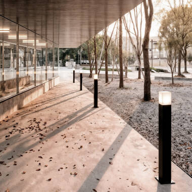 Afbeelding van Baken Outdoor 74cm  met type F Stekker Augusta Zwart 