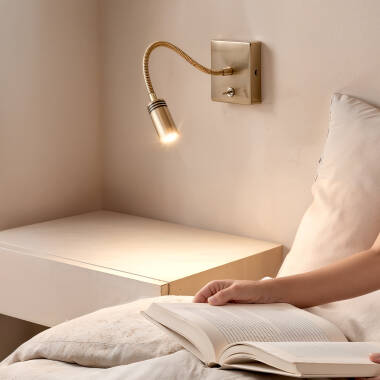 Image of Apsley 2.5W Metal Wall Lamp with USB Port